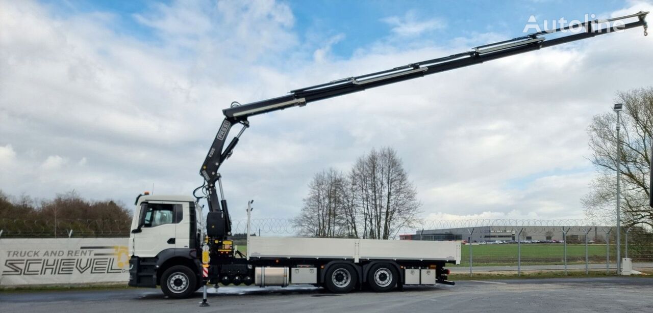 new MAN TGS 26.470 Pritsche FASSI 235 6x hydr Lenk-Lift chassis truck