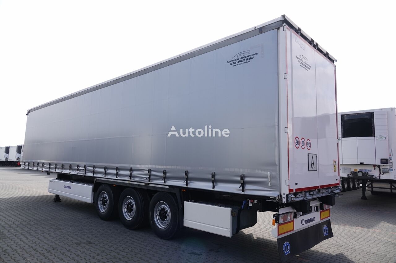 Krone FIRANKA / Z NIEMIEC / 2 PALECIARY / OS PODNOSZONA / BOGATO WYPOS curtain side semi-trailer