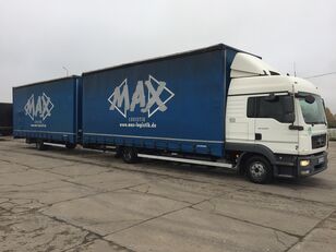 MAN TGL 12.220 curtainsider truck + curtain side trailer