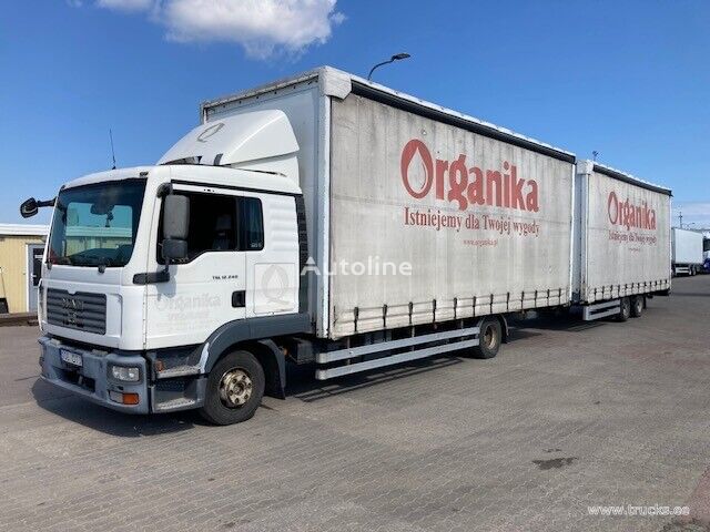 MAN TGL 12.240 curtainsider truck + curtain side trailer