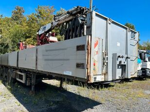 Haacon mit Kran Kennis 16.000 flatbed semi-trailer