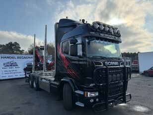 Scania R730 6X4, Euro 6, Retarder, Hub-reduction, 2014 + Crane, 2018 timber truck