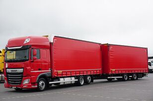 DAF 106 / 480 / SSC / ACC / EURO 6 / ZESTAW PRZEJAZDOWY 120 M3 curtainsider truck + curtain side trailer